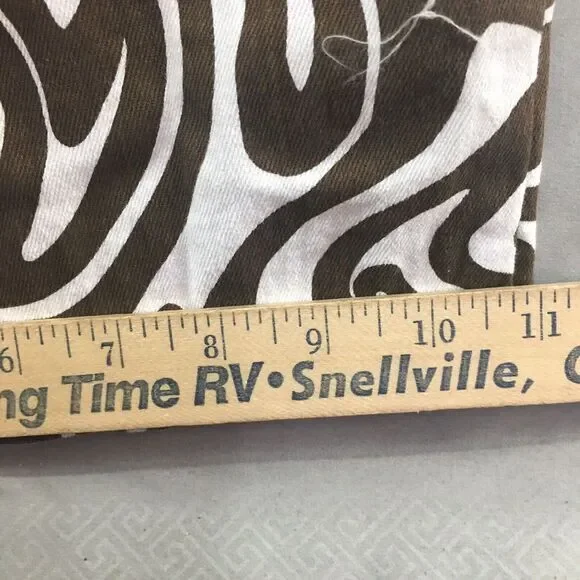 New Rue21‎ Skate High Rise Straight Leg Brown White Jeans Size 3X Women - Picture 11 of 12